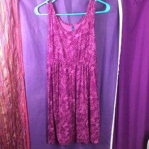 Cute Purple Soft Cotton/Modal Dress with Pockets